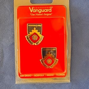 2 New Metal Pins by Vanguard "On Call To Serve"